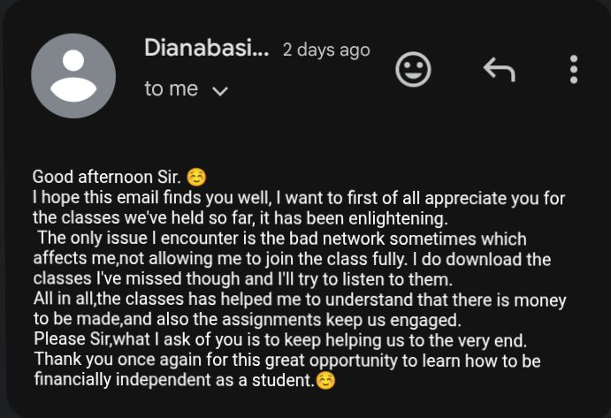 Testimonial from Dianabasi